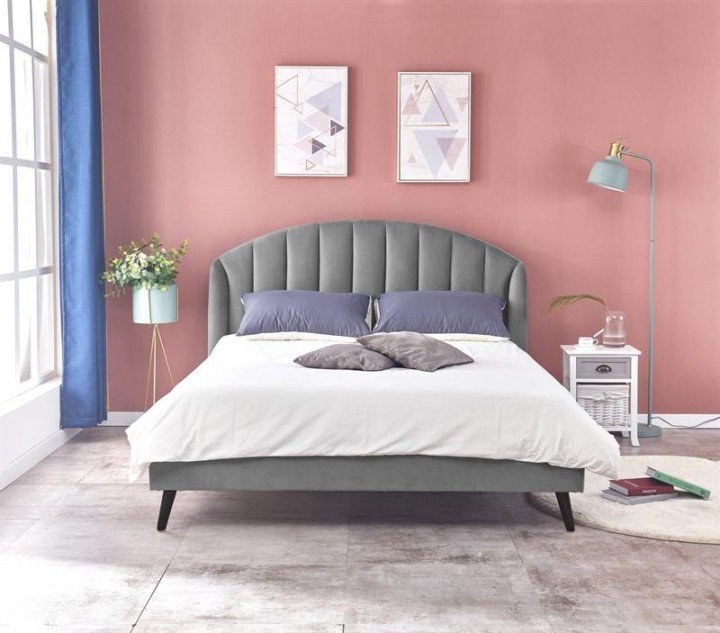 Кровать YOVELLA 160 HALMAR Серый/Черный